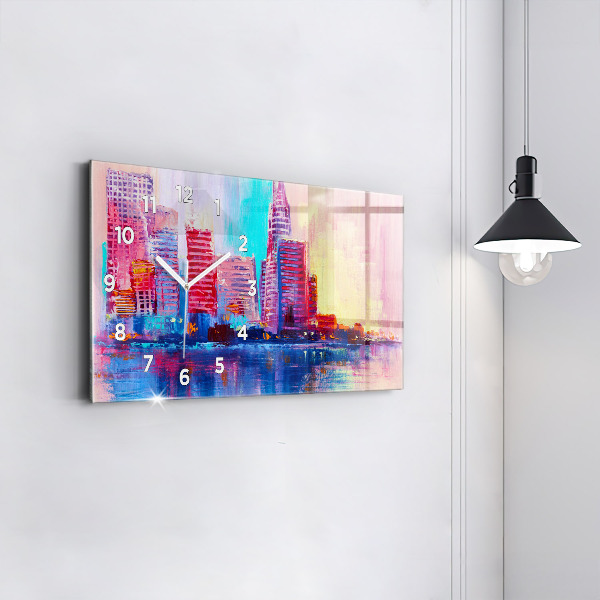 Vízszintes üvegóra Felhőkarcoló absztrakció