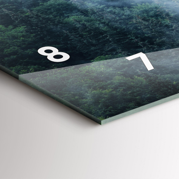 Vízszintes üvegóra Ködös hegyi táj