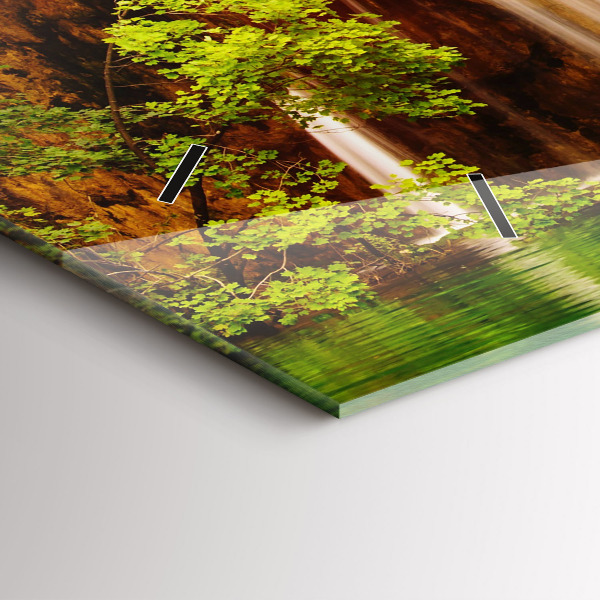 Vízszintes üvegóra Kilátás a vízesésre