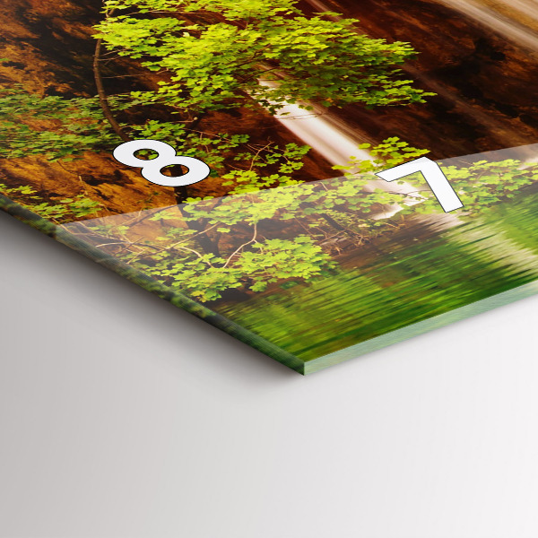 Vízszintes üvegóra Kilátás a vízesésre