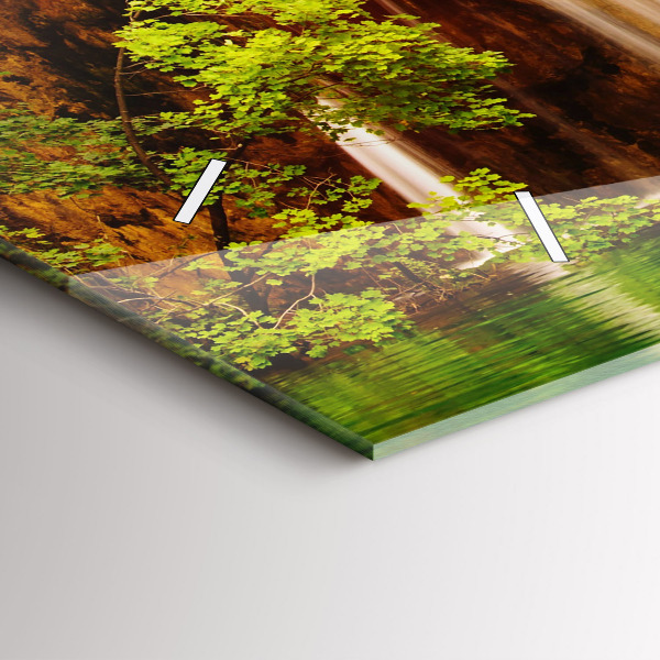 Vízszintes üvegóra Kilátás a vízesésre