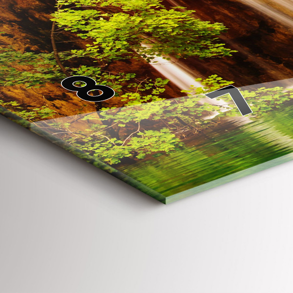 Vízszintes üvegóra Kilátás a vízesésre