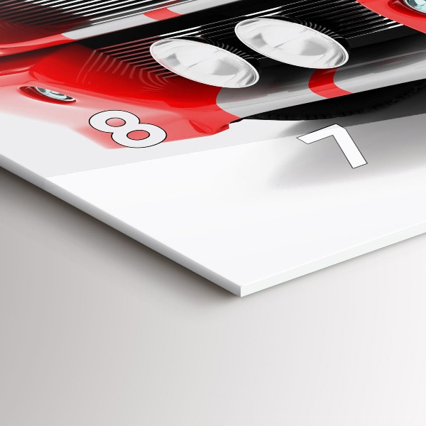 Vízszintes üvegóra Sportautó