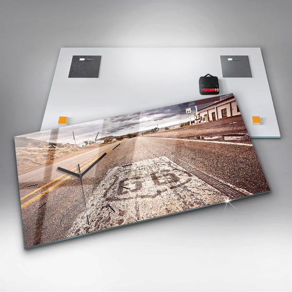 Vízszintes üvegóra Route 66 USA