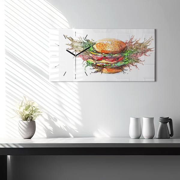 Vízszintes üvegóra XXL sajtburger