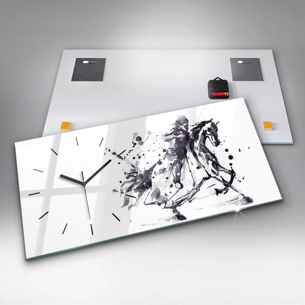 Vízszintes üvegóra Lovagló lovag