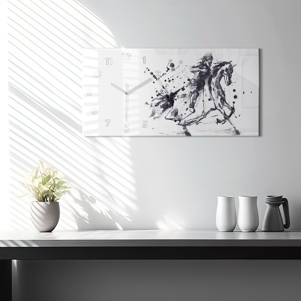 Vízszintes üvegóra Lovagló lovag