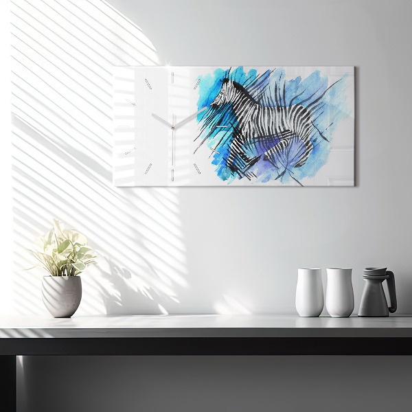 Vízszintes üvegóra Festett Zebra