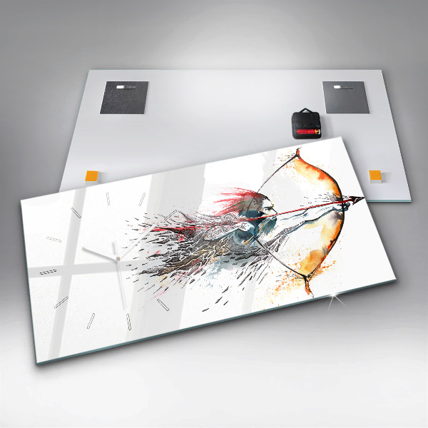 Vízszintes üvegóra Egy harcos a vadászatban