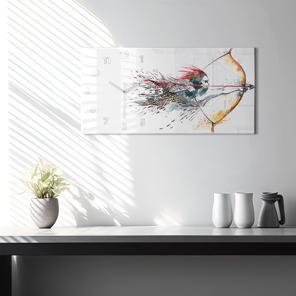 Vízszintes üvegóra Egy harcos a vadászatban