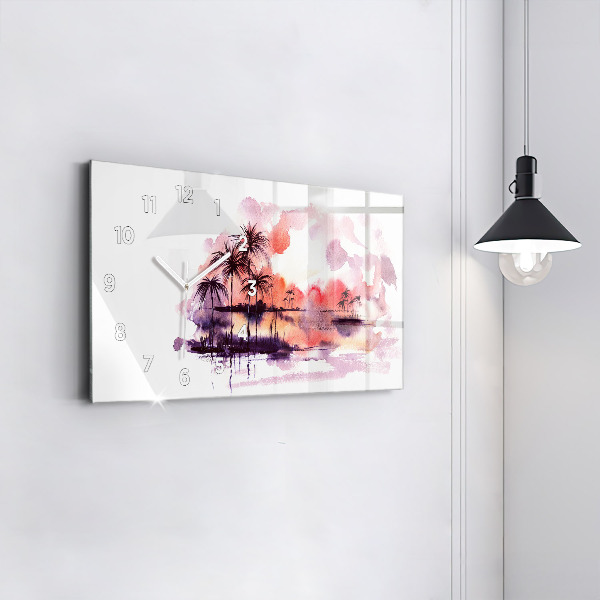 Vízszintes üvegóra Trópusi táj