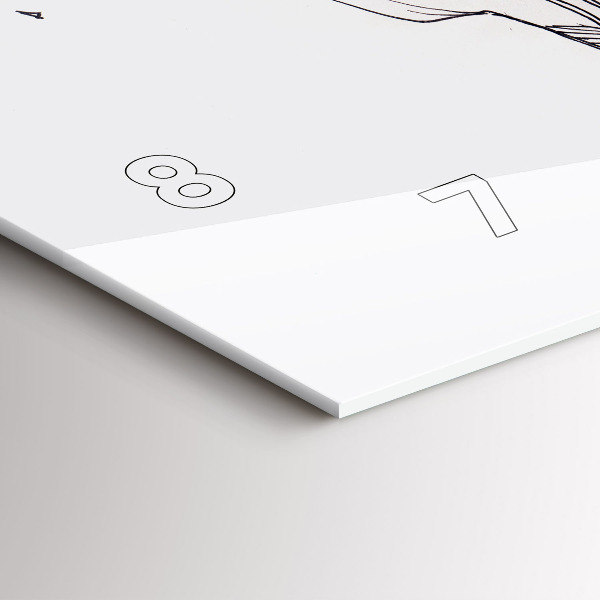 Vízszintes üvegóra Szerelmes csók rajz