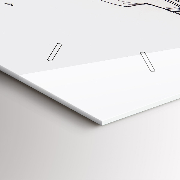 Vízszintes üvegóra Szerelmes csók rajz