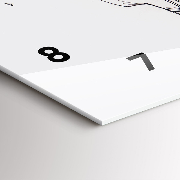 Vízszintes üvegóra Szerelmes csók rajz