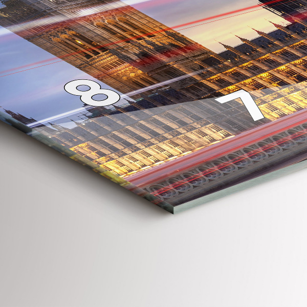 Vízszintes üvegóra Vörös londoni busz