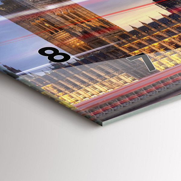 Vízszintes üvegóra Vörös londoni busz