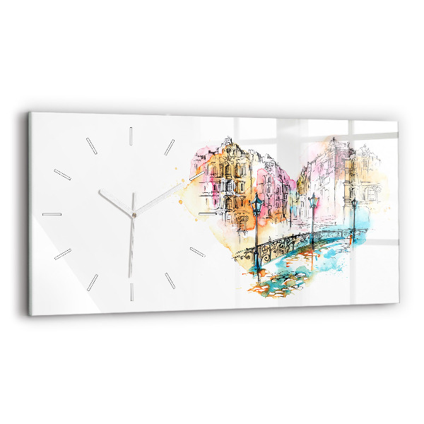 Vízszintes üvegóra Festett építészet