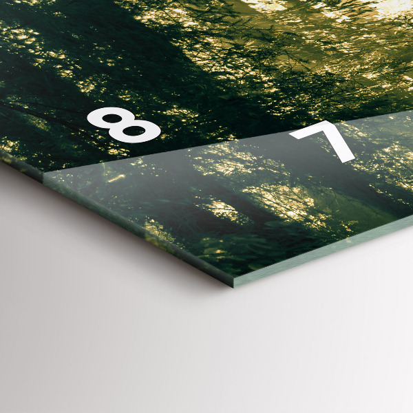 Vízszintes üvegóra Napsugarak erdő