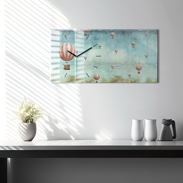 Vízszintes üvegóra Léggömbök