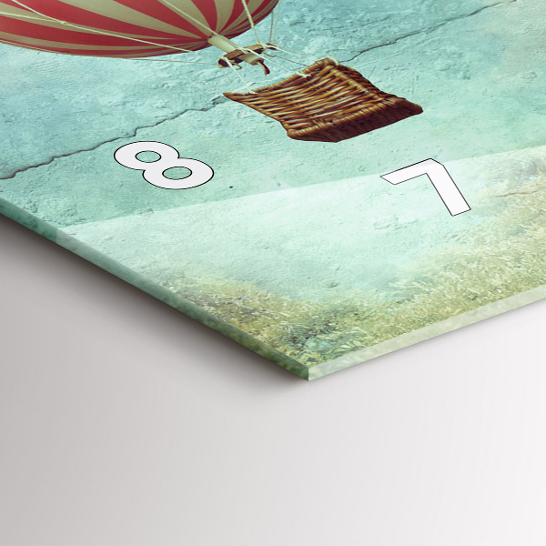 Vízszintes üvegóra Léggömbök