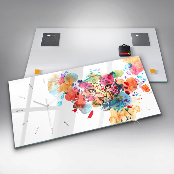 Vízszintes üvegóra Absztrakt vadmacska