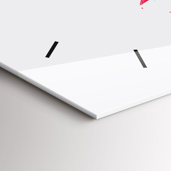 Vízszintes üvegóra Színes piros papagáj