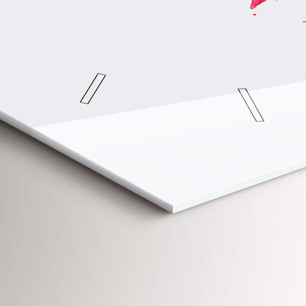 Vízszintes üvegóra Színes piros papagáj