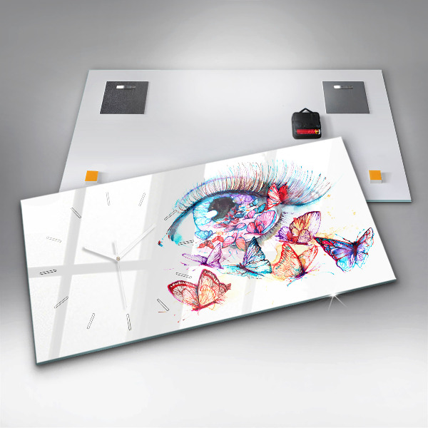 Vízszintes üvegóra Színes szem pillangók