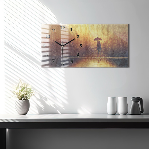 Vízszintes üvegóra nő esernyő