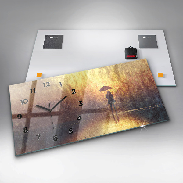 Vízszintes üvegóra nő esernyő