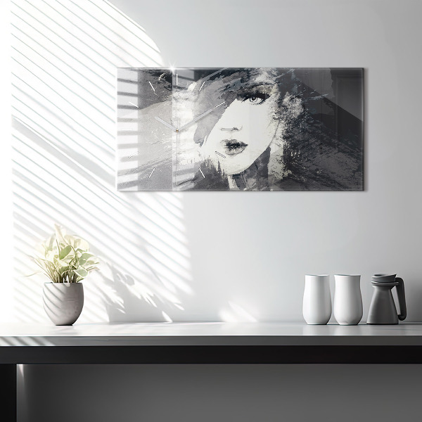 Vízszintes üvegóra Nő - akvarell