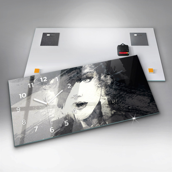 Vízszintes üvegóra Nő - akvarell