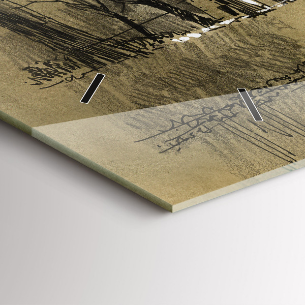 Vízszintes üvegóra Park és a szépia fák