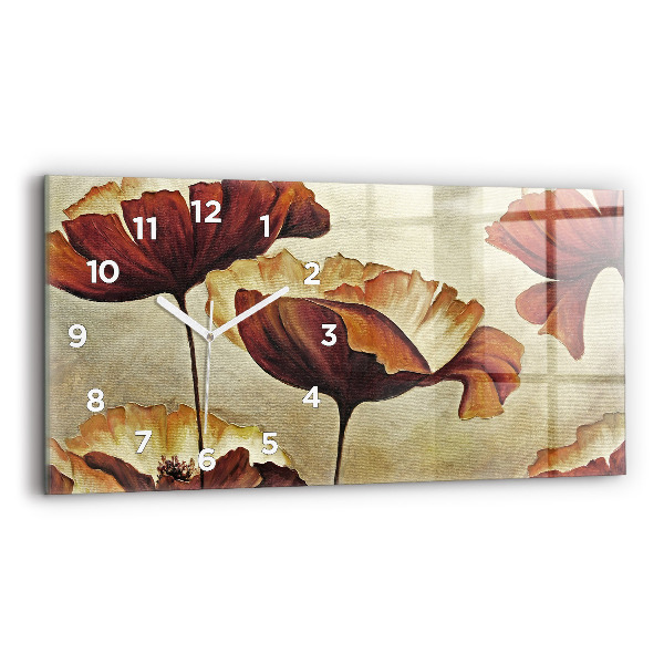 Vízszintes üvegóra Festett mák