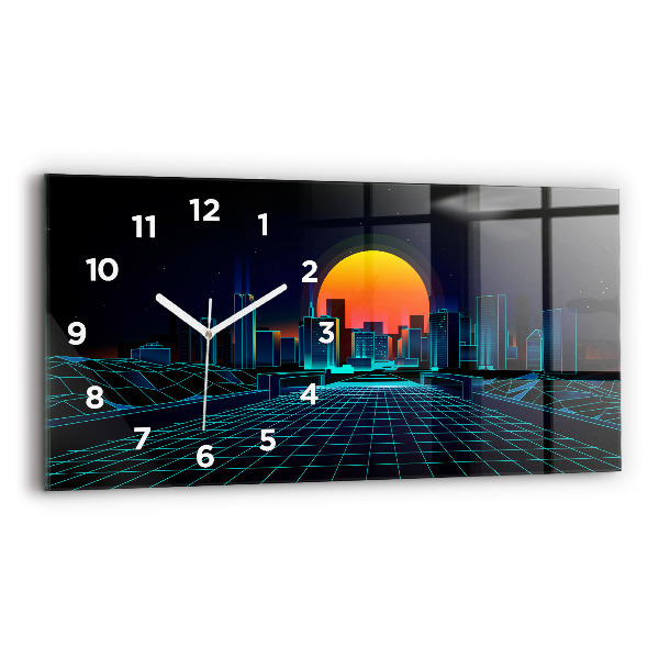 Vízszintes üvegóra Cyberspace City