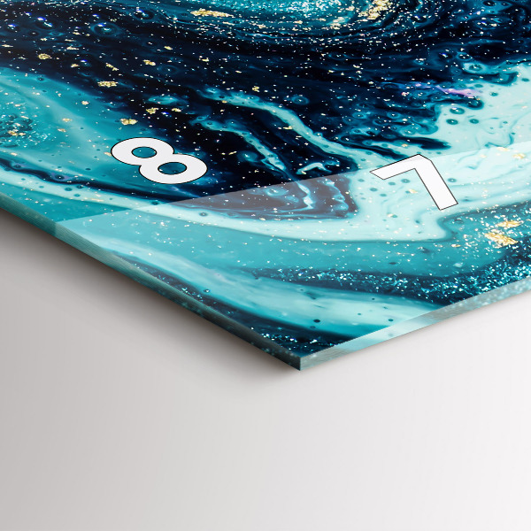 Vízszintes üvegóra Absztrakt márvány