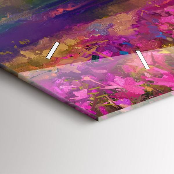 Vízszintes üvegóra Táj a természet és a virágok