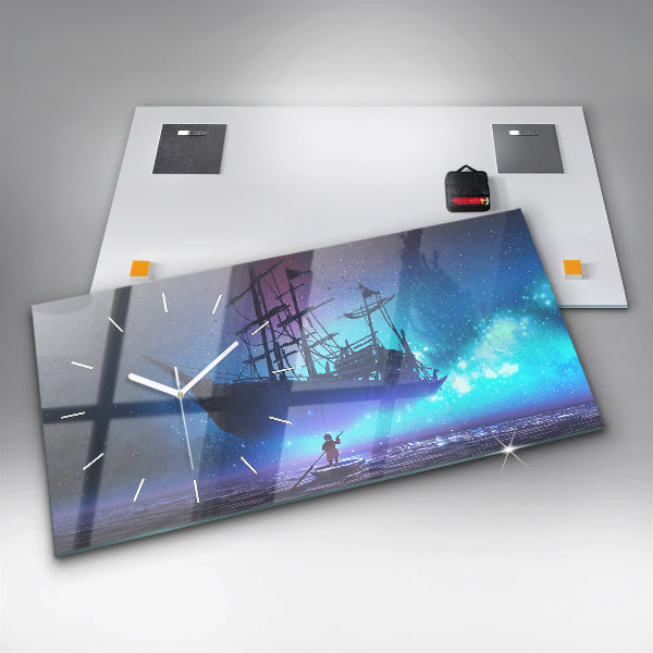 Vízszintes üvegóra Fantasy vitorlás hajó