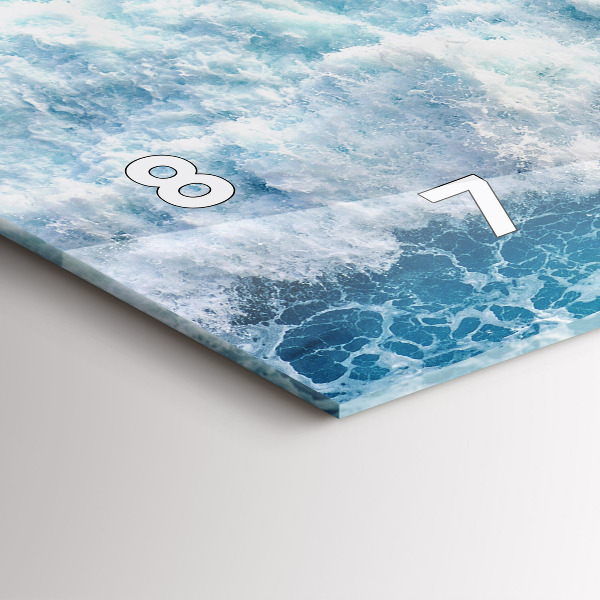 Vízszintes üvegóra Hullámok tenger