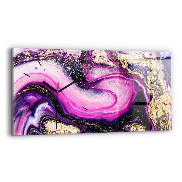 Vízszintes üvegóra Absztrakt márvány