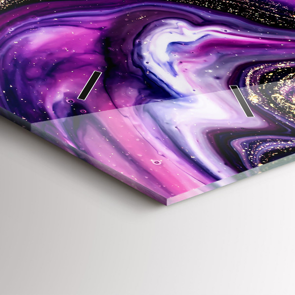 Vízszintes üvegóra Absztrakt márvány