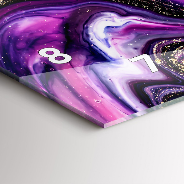 Vízszintes üvegóra Absztrakt márvány