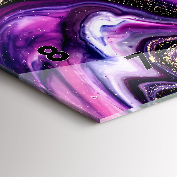 Vízszintes üvegóra Absztrakt márvány