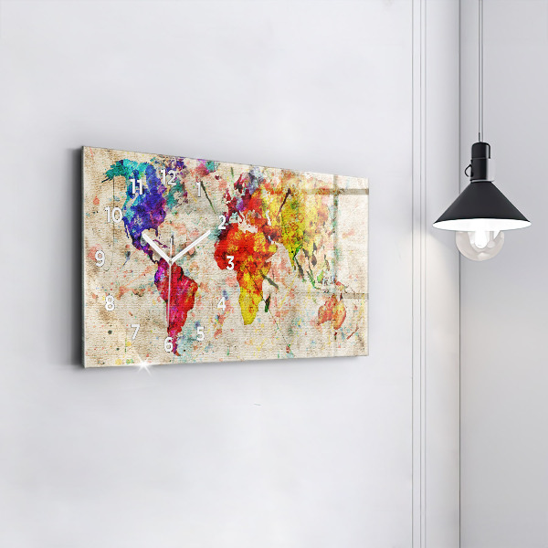 Vízszintes üvegóra Színes világtérkép