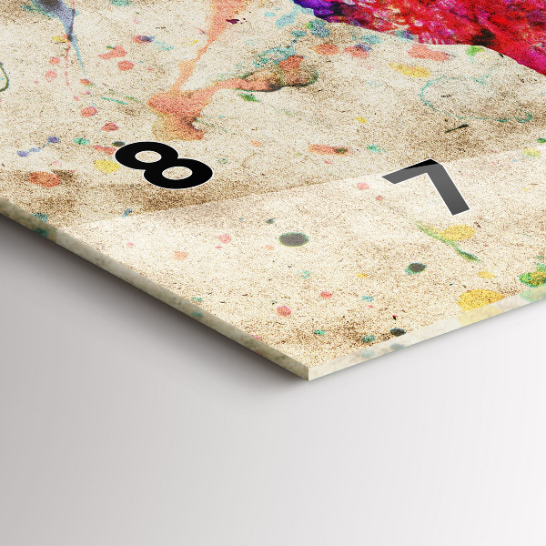 Vízszintes üvegóra Színes világtérkép