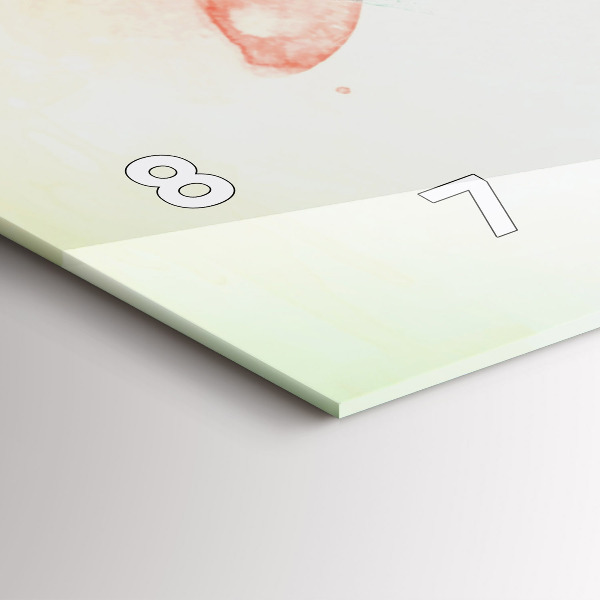 Vízszintes üvegóra Absztrakt nő arcát