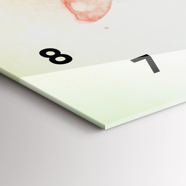 Vízszintes üvegóra Absztrakt nő arcát