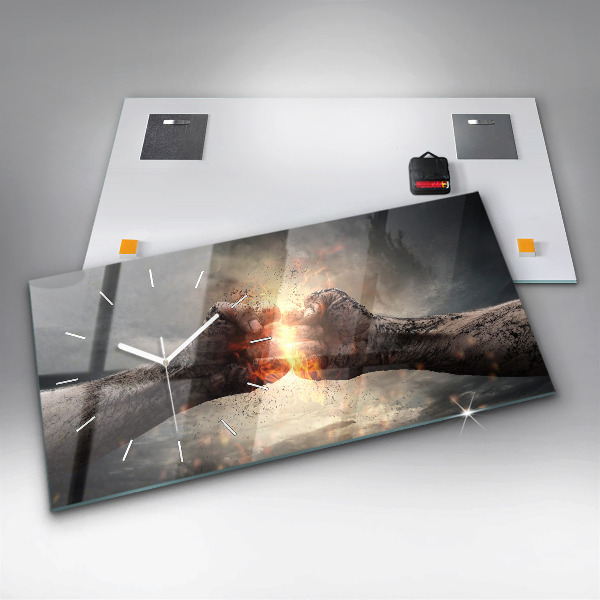 Vízszintes üvegóra Fists Strength Power