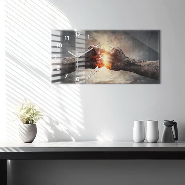 Vízszintes üvegóra Fists Strength Power