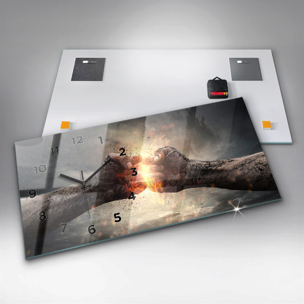 Vízszintes üvegóra Fists Strength Power